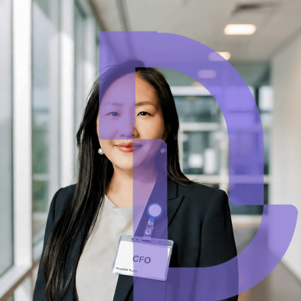 Gestora hospitalar CFO avaliando resultados operacionais